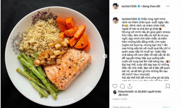 Trong thực đơn hàng ngày, Tóc Tiên ăn hạt diêm mạch thay thế cho cơm trắng. Loại hạt này không chỉ ngăn ngừa lão hóa mà còn giúp giảm cân.