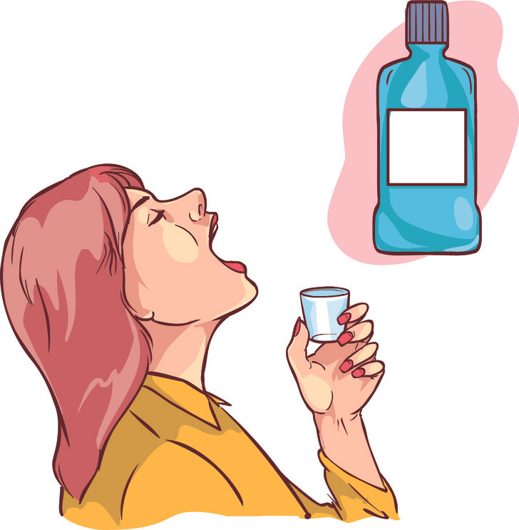 Sử dụng nước súc miệng không chứa cồn: Sử dụng nước súc miệng là một cách tuyệt vời để loại bỏ viêm nướu gây chảy máu nướu và loại bỏ vi khuẩn khỏi miệng.