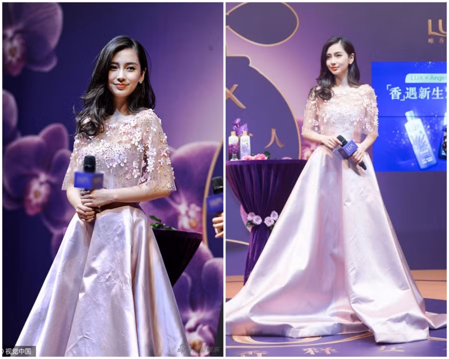 Angelababy thừa nhận cô thích những bộ váy thướt tha, giống như công chúa trong câu chuyện cổ tích.
