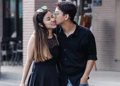 Hoài Lâm và bạn gái Cindy Lư có phong cách thời trang đồng điệu trong nhiều lần xuất hiện.