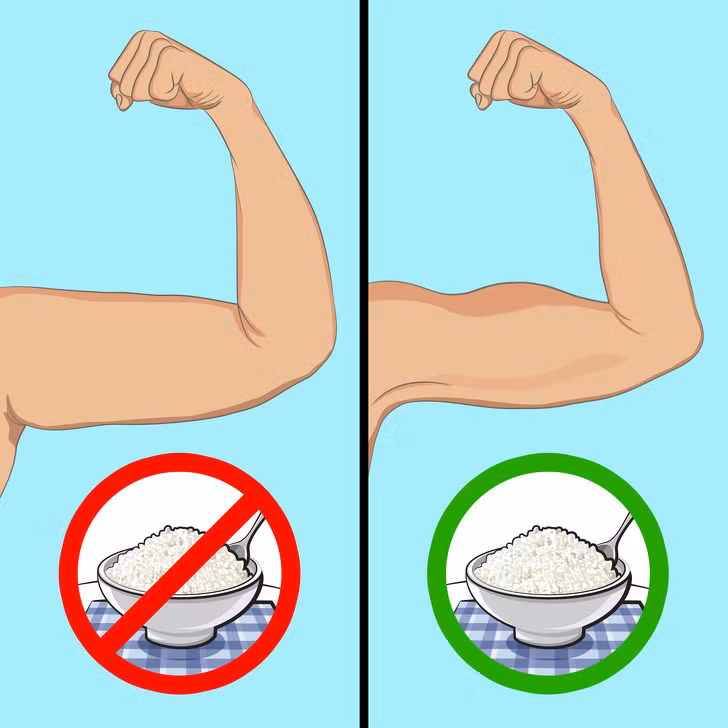 Tăng cường cơ bắp: Phô mai Cottage chứa một loại protein gọi là casein được tiêu hóa chậm và giúp tăng trọng lượng cơ bắp. Đây là lý do tại sao nhiều vận động viên ăn phô mai mỗi ngày trước khi đi ngủ.