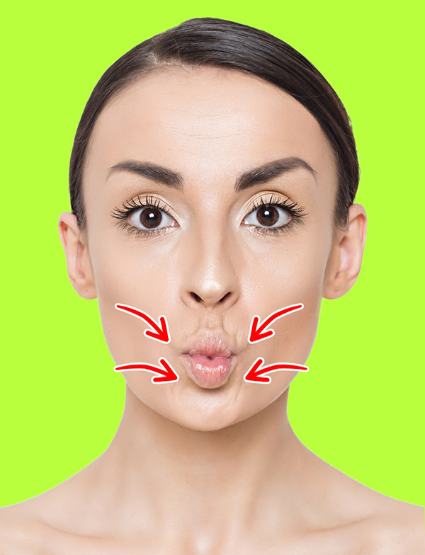 Chu miệng về phía trước, giữ trong 3 giây rồi thả lỏng tự nhiên. Lặp lại động tác 20 lần.