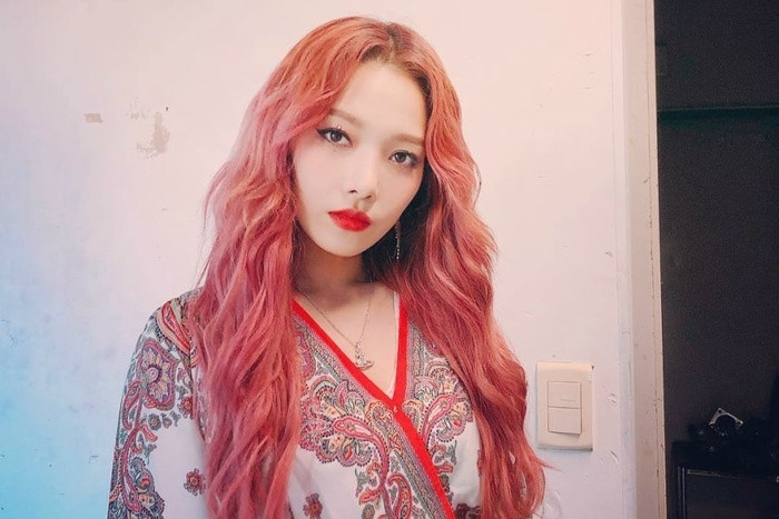 Somin (KARD): Màu tóc đỏ mang lại vẻ đẹp sắc sảo và tinh tế cho Soomin.