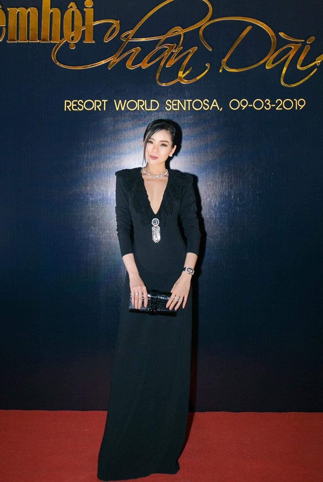 Ca sĩ Lệ Quyên diện đầm đen quyến rũ sau Tết.