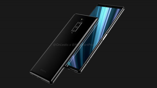Theo các thông tin rò rỉ, thiết kế của Xperia XZ4 khá giống những phiên bản tiền nhiệm với các góc được bo cong nhẹ. Ở mặt trước, model này có màn hình 6,5 inch 4K, hỗ trợ HDR. Điểm nổi bật trên Xperia XZ4 đến từ tỷ lệ màn hình 21:9, làm cho tổng thể máy khá dài. Máy sẽ được trang bị hệ thống 3 camera sau, chip Snapdragon 855, RAM 6 GB. Ảnh: t3. 