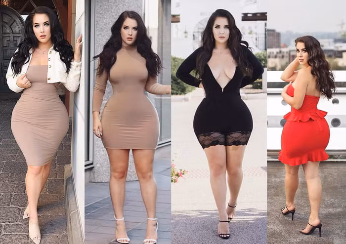 Mặc dù có vóc dáng mũm mĩm nhưng Holly Luyah ăn mặc gợi cảm và quyến rũ vô cùng.