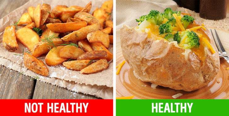 Khoai tây chiên sử dụng hết các khoáng chất quan trọng từ cơ thể: Khoai tây gần như ngay lập tức phân hủy thành đường khi chúng vào bên trong cơ thể chúng ta. Thực phẩm chiên trong dầu ở nhiệt độ cao giải phóng các gốc tự do và điều này gây tổn thương tế bào da.