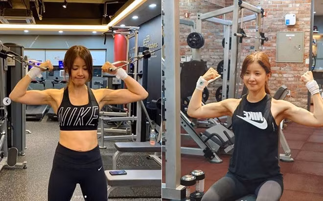Mới đây, nữ diễn viên Lee Si Young đăng lên trang cá nhân bức ảnh chụp tại phòng tập gym. Người đẹp phim Vườn sao băng gây ấn tượng với cơ bụng 6 múi săn chắc, không chút mỡ thừa.