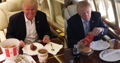 Mặc dù thường xuyên ăn những món cao cấp nhưng ông vẫn dành tình yêu đặc biệt với những miếng gà rán giòn rụm KFC và những chiếc bánh mì kẹp thịt Big Mac có mức giá khá "bình dân".