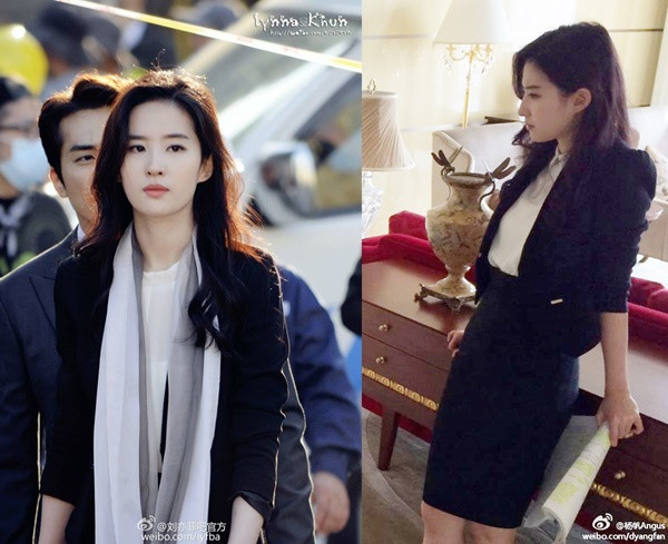 Phong cách thời trang của Lưu Diệc Phi cũng được đánh giá cao và khá hợp với các cô nàng công sở.