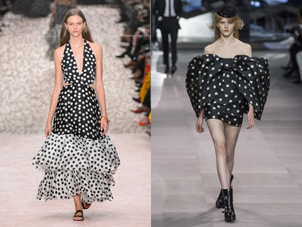 Hoạ tiết chấm bi sẽ tiếp tục trở lại sàn diễn và trở nên ấn tượng hơn trong năm 2019.