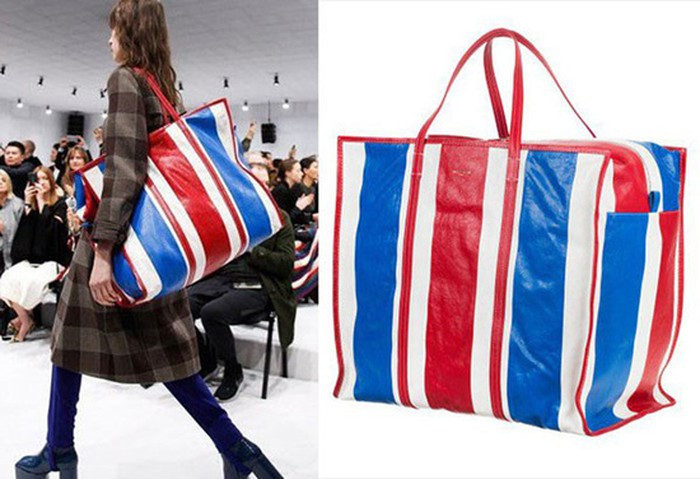 Chiếc túi khó hiểu đến từ nhà mốt Balenciaga khi kiểu dáng giống đến 98% mẫu túi nylon dù của Thái Lan. Ảnh: Internet.