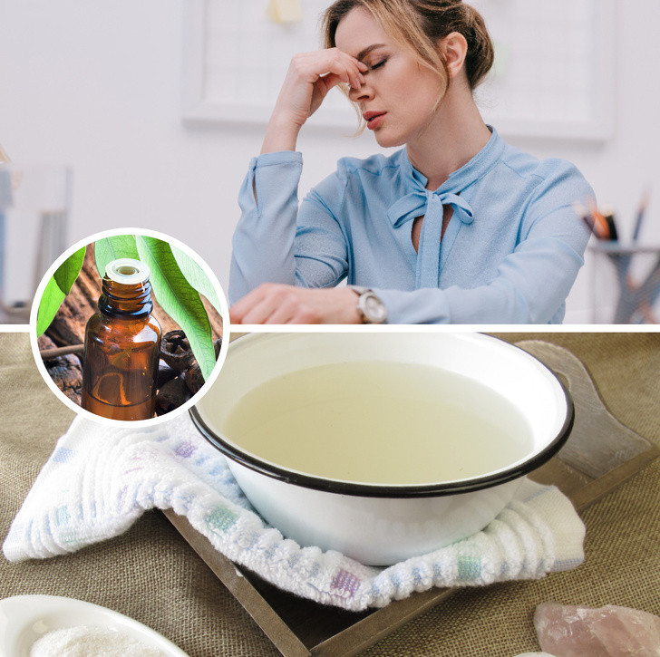 Giải tỏa căng thẳng: Sau một ngày làm việc căng thẳng, hãy chuẩn bị một chậu nước nóng, thêm một nhúm muối epsom và 10 giọt tinh dầu khuynh diệp, ngâm chân trong 20 phút, bạn sẽ thấy tinh thần thư thái hơn.