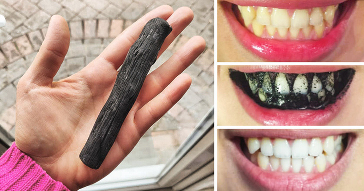 Làm trắng răng với than hoạt tính: Cho muối biển và than hoạt tính vào hũ rồi trộn đều hỗn hợp khô với nhau. Đun nóng dầu dừa rồi đổ vào hỗn hợp khô, trộn đều chúng với nhau. Sau đó nhỏ 5- 6 giọt tinh dầu vào để tạo mùi. Ảnh: trebbih.com.