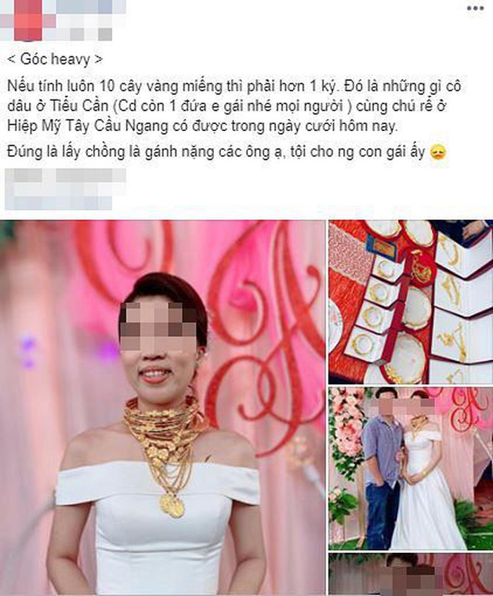 Choang vang cua hoi mon tinh voi cung duoc hon 1kg vang cua co dau Tra Vinh