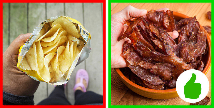 Thịt bò khô là một lựa chọn protein để ăn nhẹ khi bạn bận rộn và đang di chuyển. Hầu hết chất béo đã được loại bỏ trong khi tạo ra khi làm bò khô.