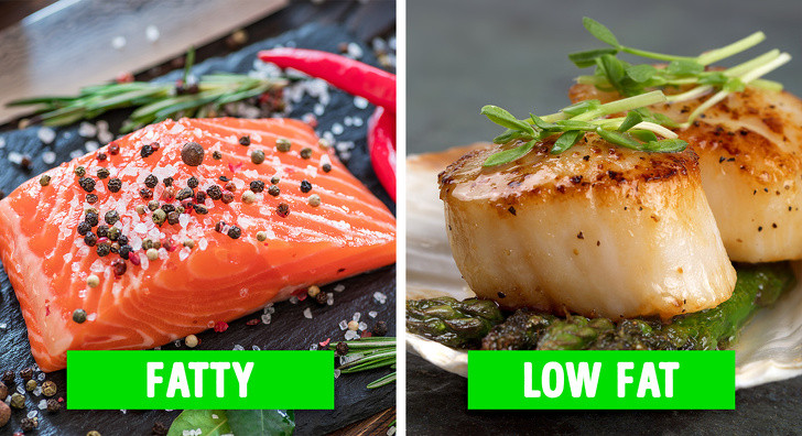 Sò điệp cho một bữa ăn ít chất béo: Nếu bạn muốn thêm nhiều protein vào chế độ ăn nhưng đồng thời không tiêu thụ quá nhiều chất béo, thì sò điệp là lựa chọn tốt nhất. Sò điệp chứa rất nhiều protein với rất ít chất béo.