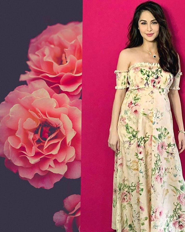 Dù ở những tháng cuối của thai kỳ nhưng nữ diễn viên vẫn chăm diện trang phục gợi cảm, điệu đà.