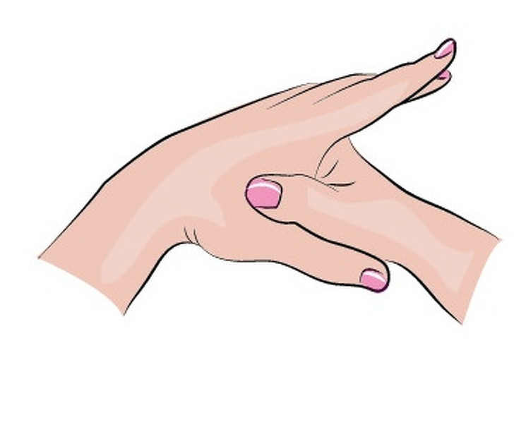 Xoa bóp điểm huyệt hợp cốc nằm ở mặt sau bàn tay, giữa ngón cái và ngón trỏ. Bấm vào huyệt này giúp giảm đau đầu, đau răng và mệt mỏi vùng cổ.