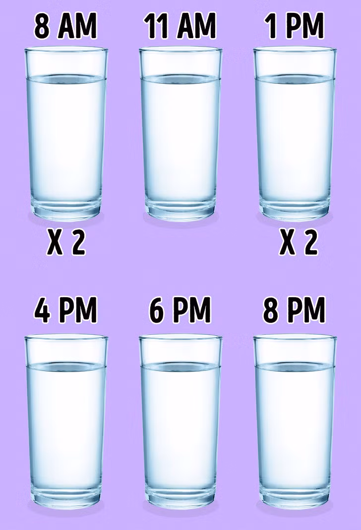 Uống nước: Mất nước là một nguyên nhân phổ biến của chứng đau đầu. Để tránh cơn đau đầu khó chịu hành hạ, hãy bổ sung nước đầy đủ cho cơ thể.