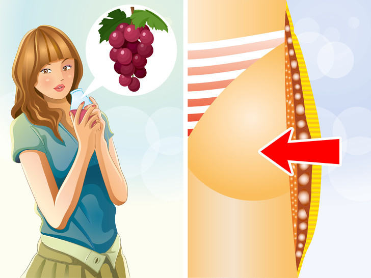 Uống nước ép nho trước khi ngủ: Đây là thói quen trước khi đi ngủ có thể giúp bạn loại bỏ mỡ thừa. Nước ép nho có chứa resveratrol, chất giúp chuyển hóa mỡ trắng thành mỡ nâu, dùng để giữ ấm cơ thể. Do vậy, uống một cốc nước ép nho trước khi đi ngủ giúp bạn loại bỏ mỡ thừa hiệu quả.