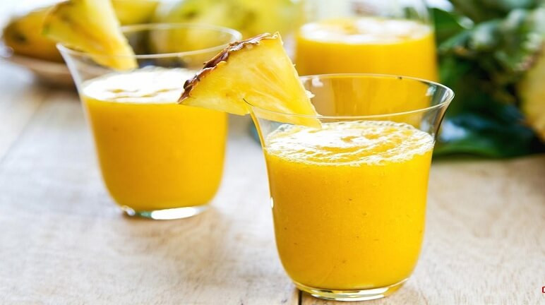 Sinh tố dứa: Bromelain là thành phần kỳ diệu có trong dứa, đây là loại chất tốt cho sức khỏe và có tác dụng giảm cân.