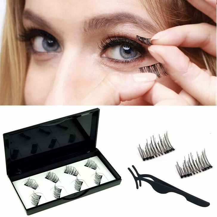 Sản phẩm lông mi từ tính có thể gắn lên mi mà không cần dùng keo thật sự tiện lợi.