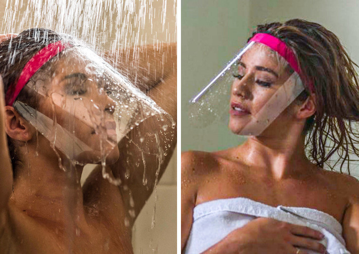 Mặt nạ chắn nước dành cho những người mới phẫu thuật thẩm mỹ hoặc vừa trang điểm. Phát minh thần thánh này thực sự hữu dụng với nhiều chị em chăm làm đẹp.