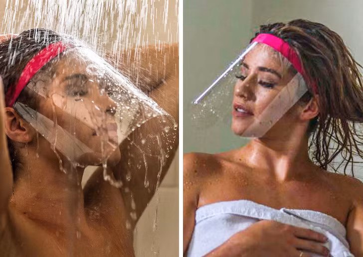 Mặt nạ chắn nước dành cho những người mới phẫu thuật thẩm mỹ hoặc vừa trang điểm. Phát minh thần thánh này thực sự hữu dụng với nhiều chị em chăm làm đẹp.