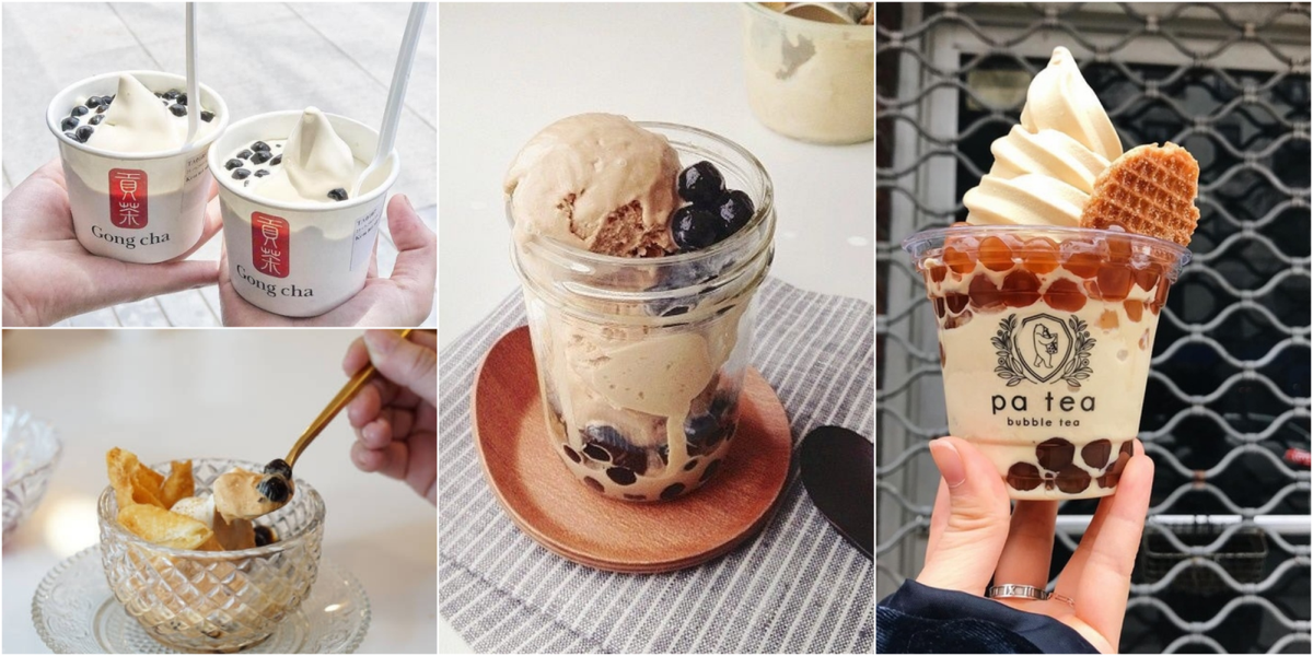 Kem tươi được kết hợp cùng trân châu được nấu ngọt mềm, thêm một ít bánh qui, bánh rán hoặc bánh quế giòn. Đương nhiên sẽ có nhiều hương vị kem để bạn thỏa sức lựa chọn.