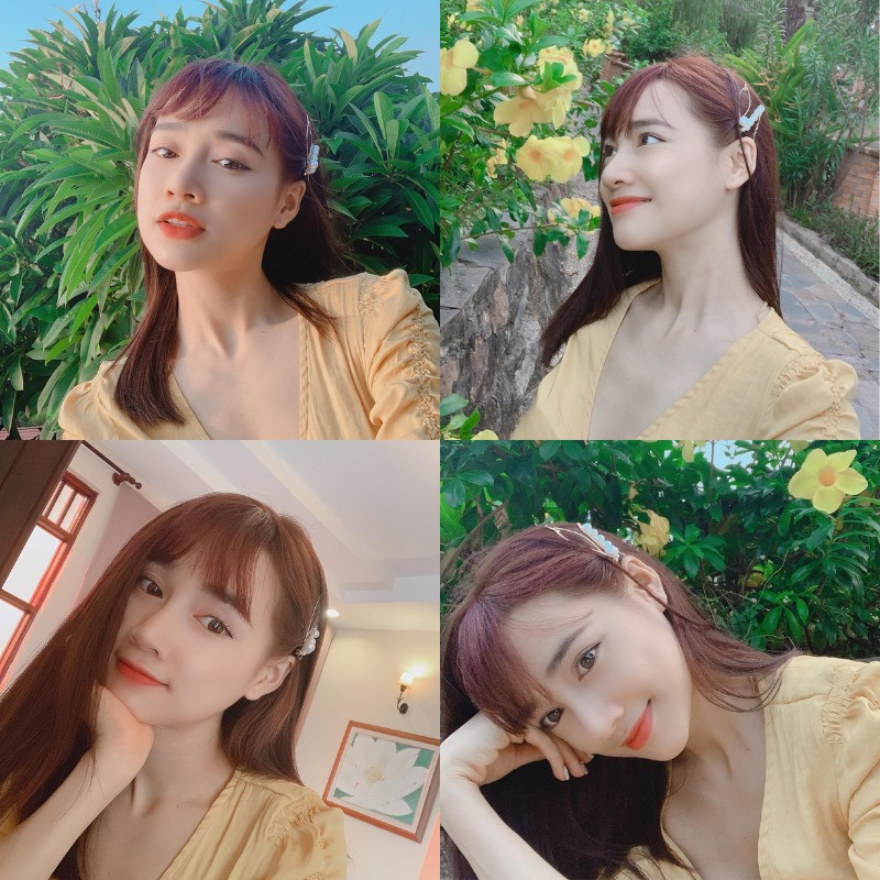 Nhã Phương hết sức trẻ trung và quyến rũ với các trang phục cổ xẻ sâu.