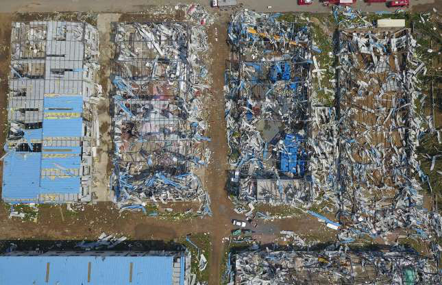 Sự tàn phá của bão Kaiyuan ở đông bắc Trung Quốc tháng 7/2019.