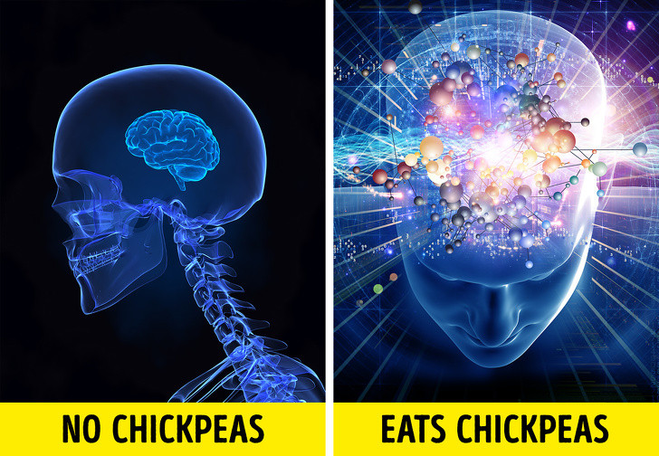 9. Cải thiện chức năng não: Choline, được tìm thấy trong đậu gà, có liên quan đến hiệu suất nhận thức nâng cao, bao gồm cả bộ nhớ và khả năng xử lý tốt hơn.