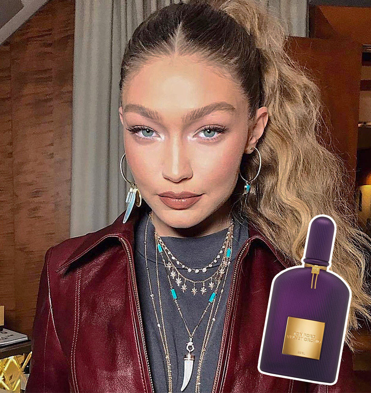 Siêu mẫu người Mỹ Gigi Hadid từng quảng cáo cho nước hoa Velvet Orchid của Tom Ford. Hadid thừa nhận rằng cô ấy sử dụng dòng nước hoa này mọi lúc.
