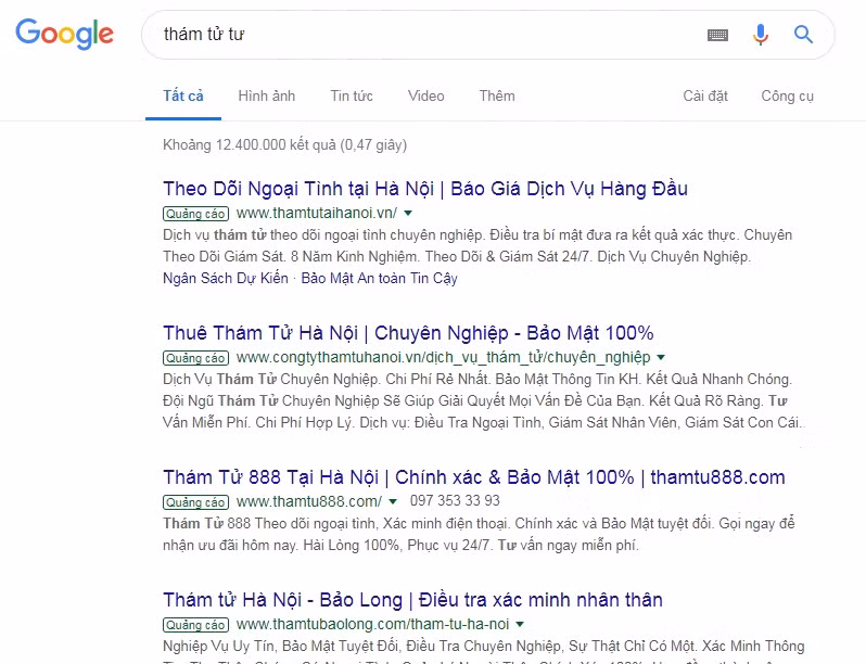 Thue tham tu theo doi vo, chong ngoai tinh co vi pham phap luat