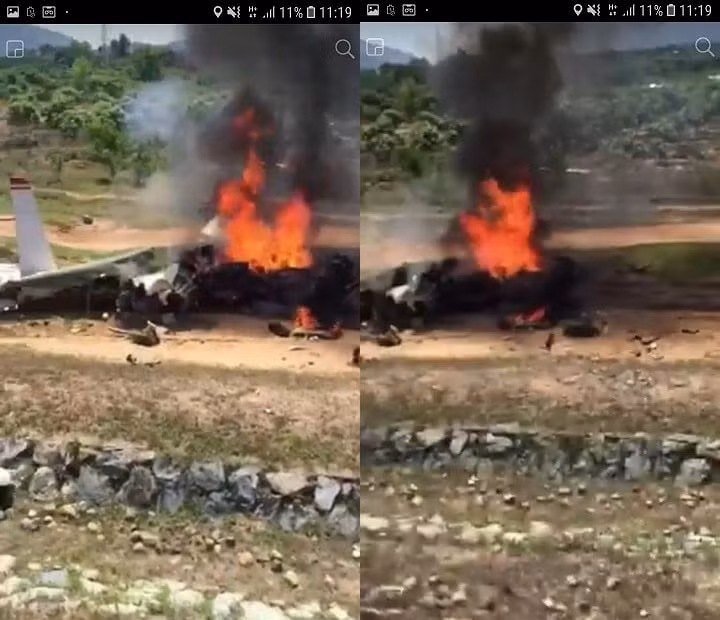 Chủ tịch UBND xã Suối Tân Nguyễn Ngọc Khuê cho biết: "Thời điểm xảy ra vụ tai nạn là 9h sáng nay (14/6). Hiện nay các đơn vị đang khẩn trương bảo vệ hiện trường, chiếc phi cơ sau khi gặp nạn bị cháy. Trên máy bay có hai phi công, một phi công bị kẹt trong máy bay, một phi công bị thương được đưa đên phòng khám khu vực ở địa phương để cấp cứu thì tử vong".