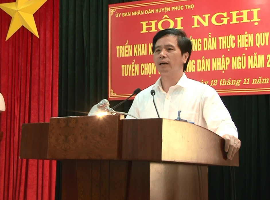 Ông Hoàng Mạnh Phú – Bí thư Huyện ủy, Chủ tịch HĐND huyện Phúc Thọ, TP.Hà Nội.