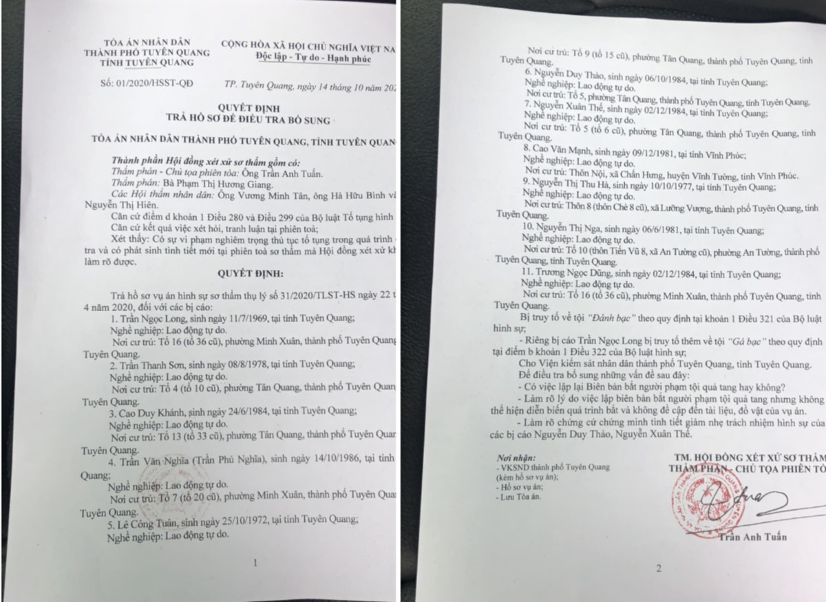 Tuyen Quang: 2 nam khong xu xong vu an “bat qua tang danh bac”-Hinh-2