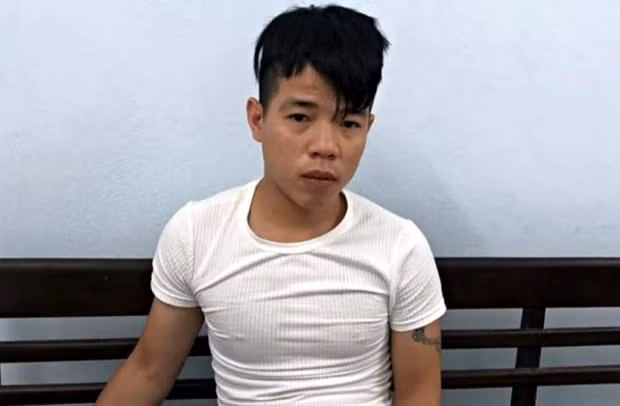 Đối tượng Bảo tại cơ quan công an. Ảnh: CTV