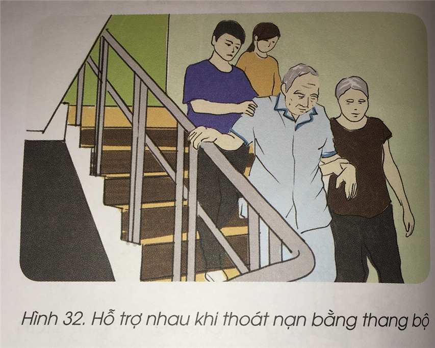 Trong quá trình thoát nạn, mọi người hãy hỗ trợ lẫn nhau, đặc biệt chú ý giúp đỡ người già, trẻ em và phụ nữ đang mang thai. Tuyệt đối không được chen lấn, xô đẩy có thể dẫn đến chấn thương và nguy hiểm đến tính mạng nhiều người. 