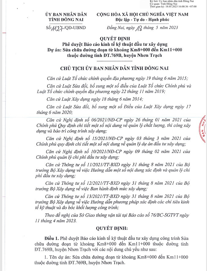 Dong Nai: Goi thau sua duong DT.769B hon 9 ty ve tay ai?-Hinh-3