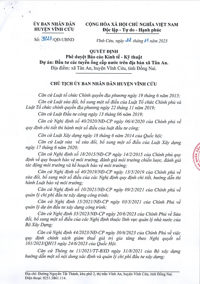 Dong Nai: Nang luc nha thau thi cong duong cap nuoc xa Tan An