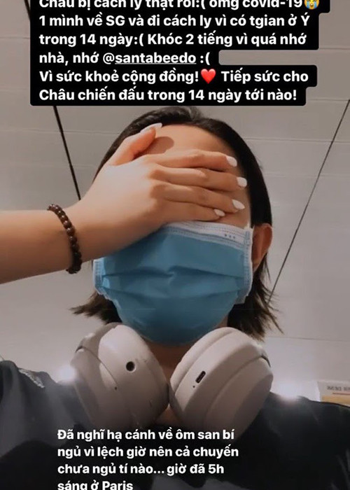 Trước đó, 9x cho biết, cô khóc đến 2 tiếng đồng hồ vì nhớ nhà khi biết sẽ phải cách ly.