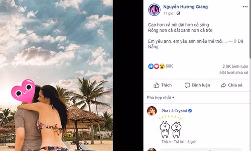 Huong Giang Idol khoe ban trai moi sau 4 nam chia tay Criss Lai