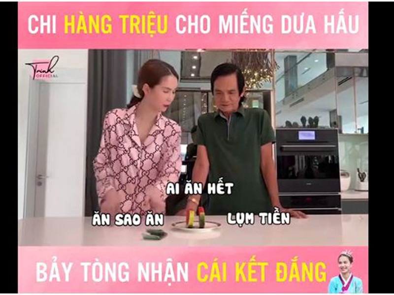 Gần đây, Ngọc Trinh liên tục chia sẻ video về bố cùng những thử thách hài hước của hai bố con.