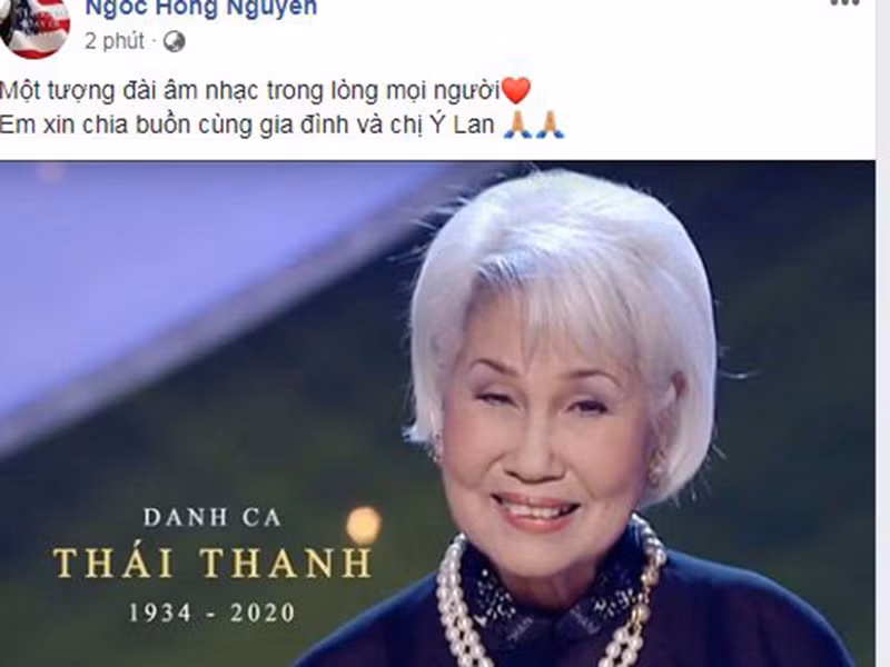 Năm 2000, nghệ sĩ Thái Thanh bị tai biến mạch máu não phải nhập viện cấp cứu.