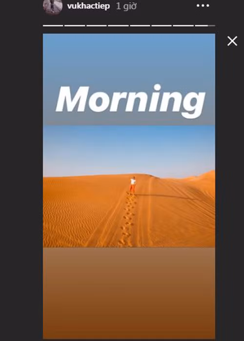 Sáng sớm ngày 12/3, ông bầu khoe ảnh đi du lịch.