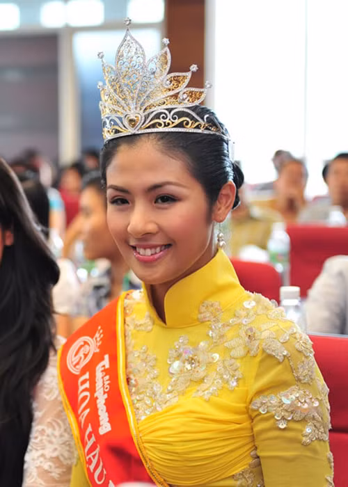 Hình ảnh Ngọc Hân khi mới giành vương miện. Ảnh: Pháp luật plus