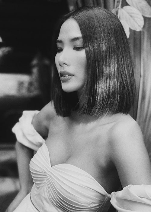 Hoàng Thùy ra dáng á hậu sau khi tăng cân và thay đổi phong cách.