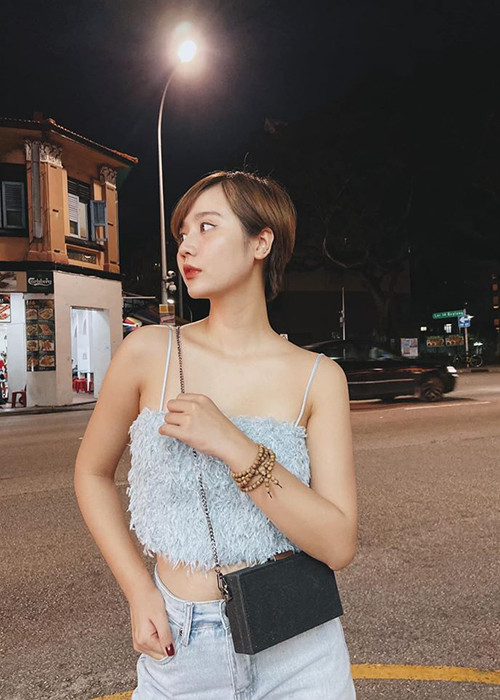 Hot girl đời đầu của Vbiz cắt tóc ngắn để phù hợp với nhân vật trong phim "Tình yêu và tham vọng".